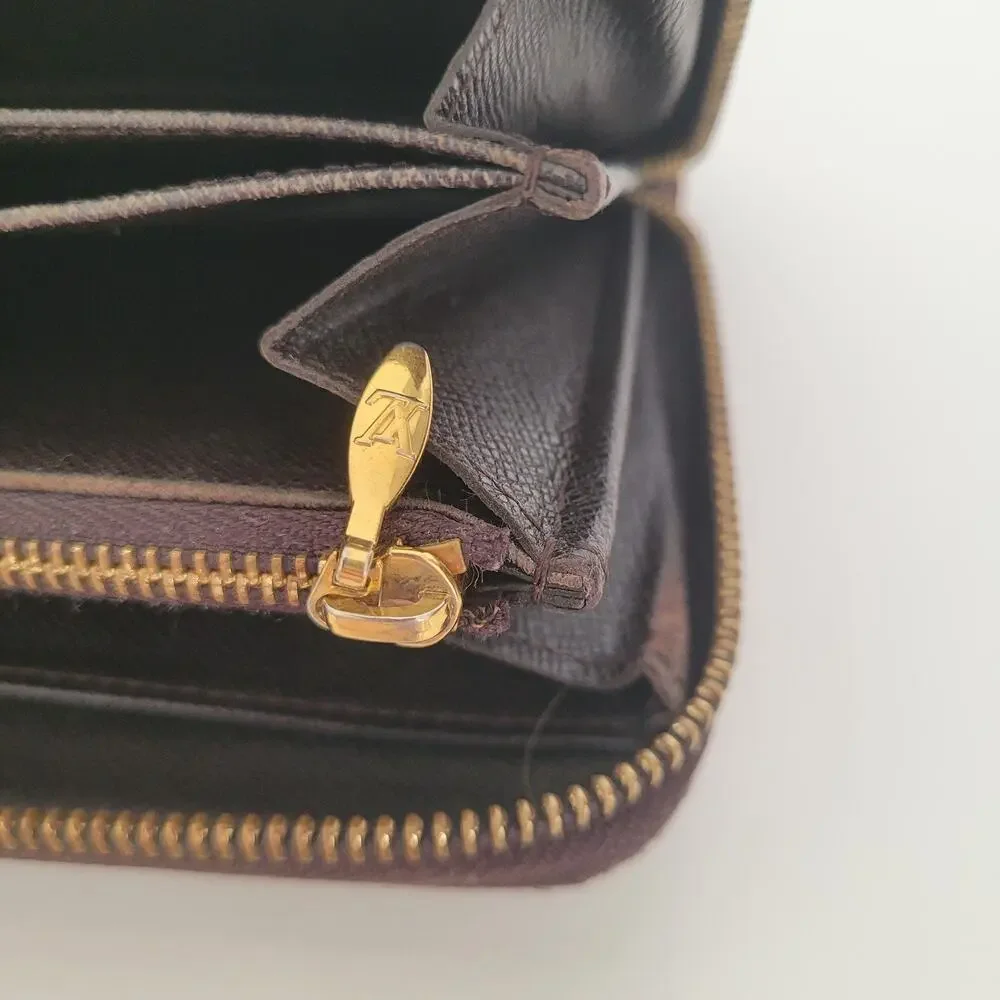 Vintage Louis Vuitton Monogram Canvas Zippy Wallet Brown Gold Made in Spain - Picture 7 of 11